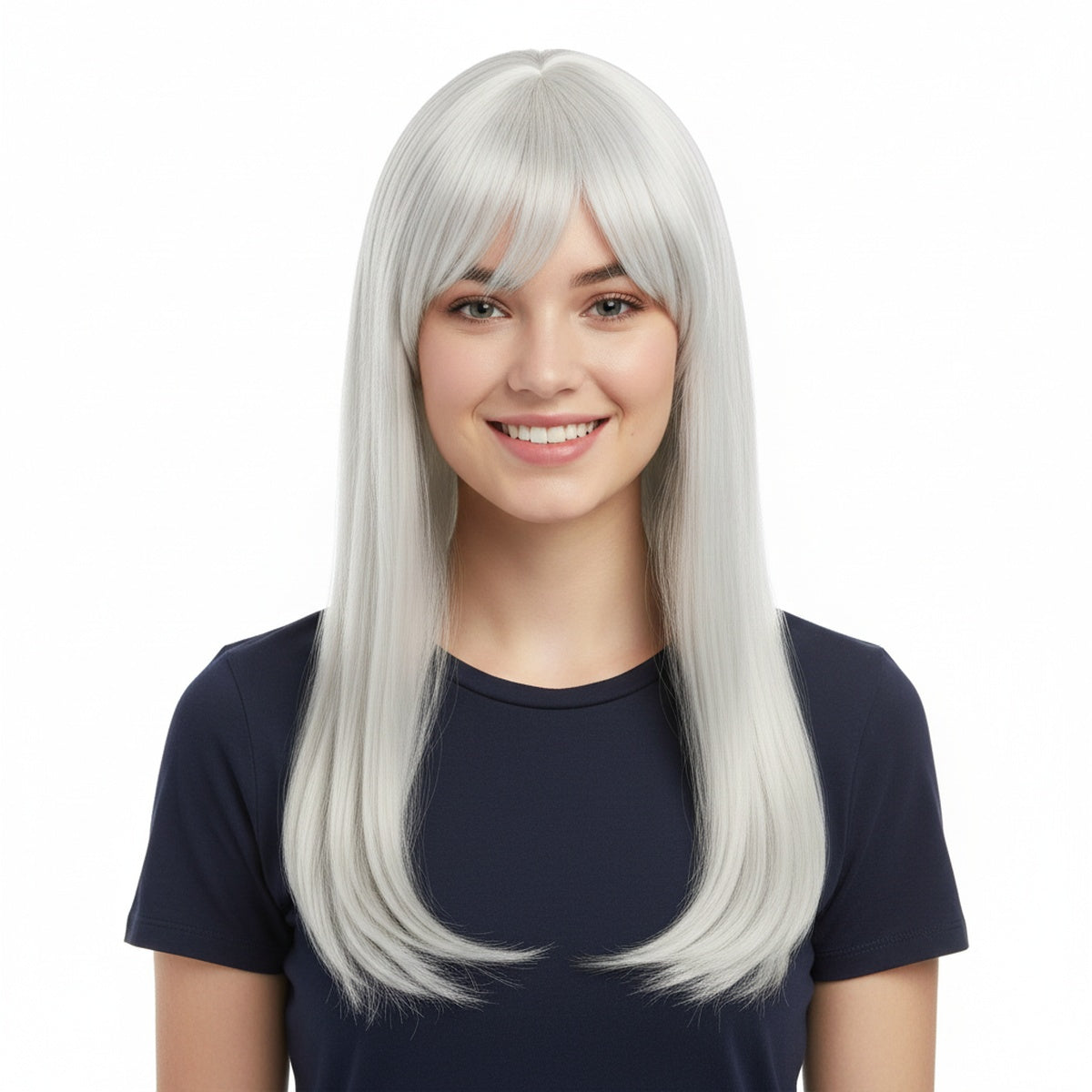 פאה ארוכה חלק לבן