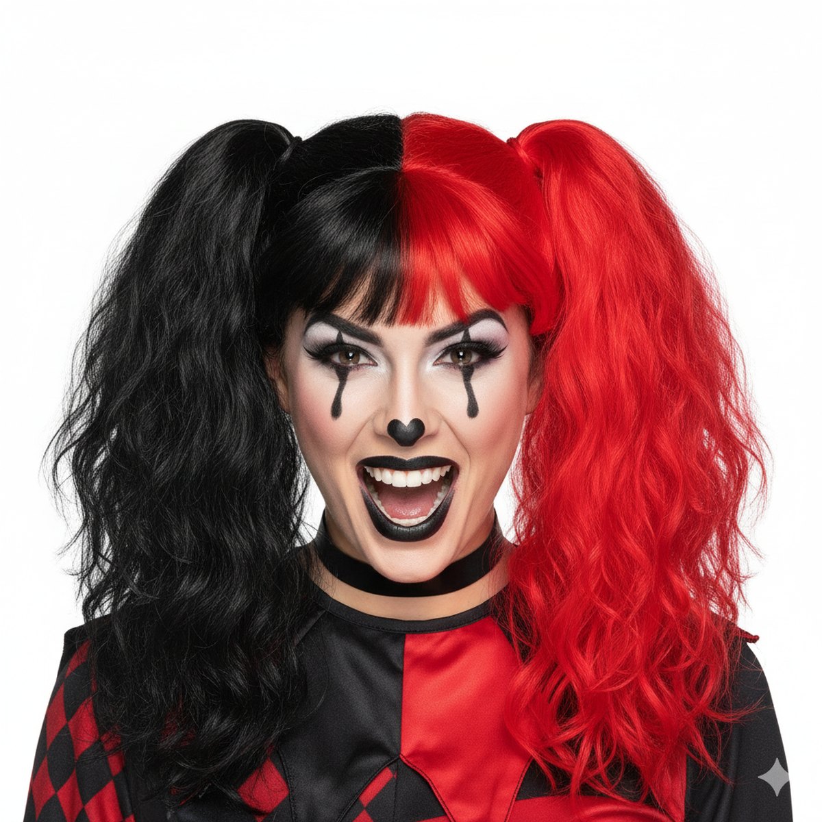 פאה הארלי שחור אדום