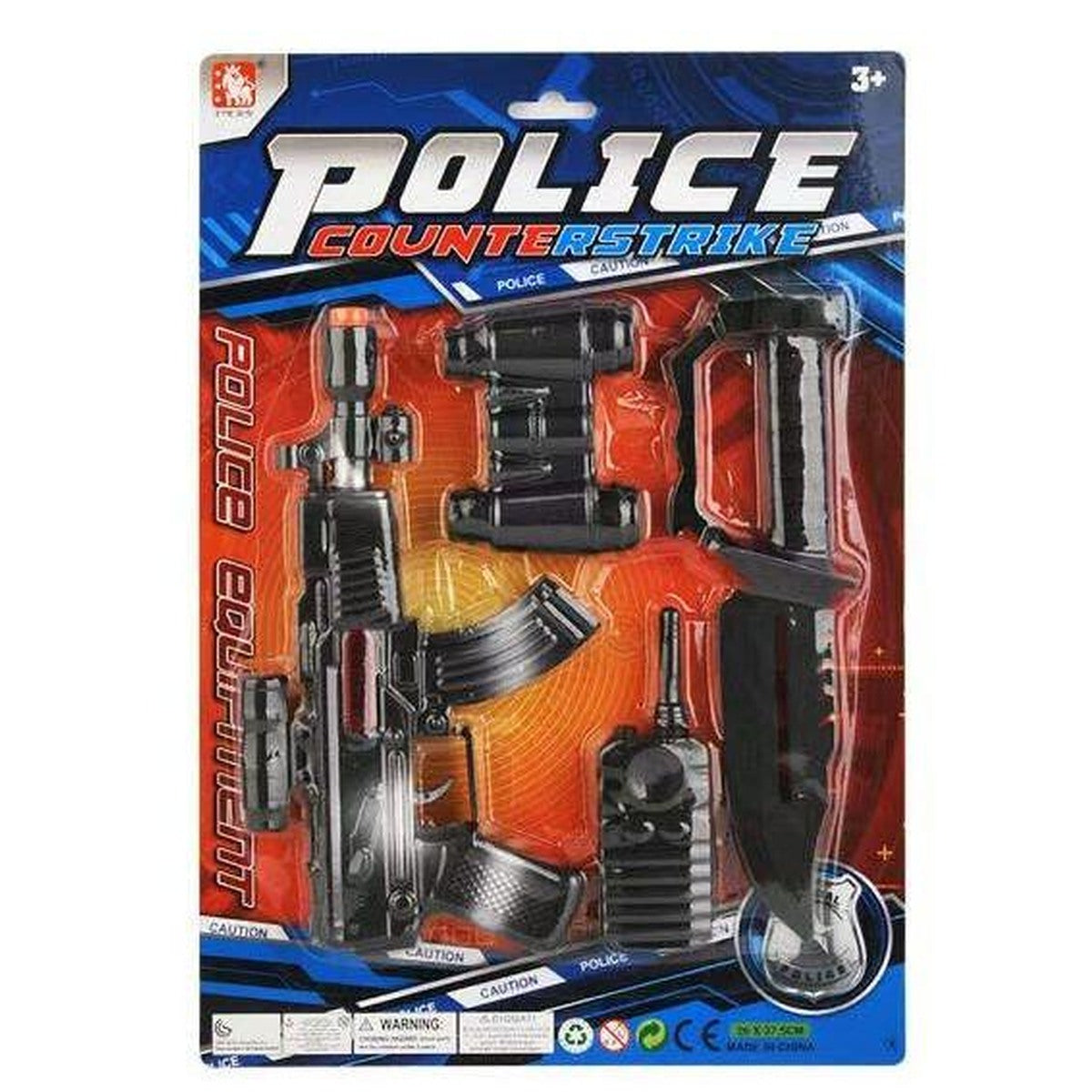 סט רובה ואביזרים משטרה בבליסטר