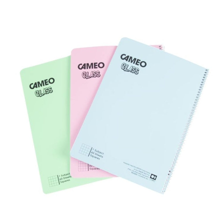 Pack of 3 spiral-bound notebooks - ruled class