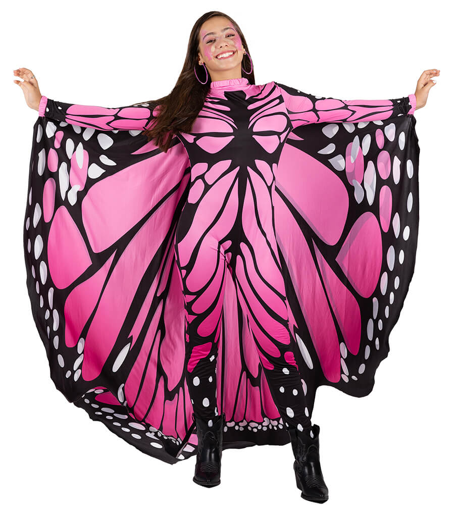 תחפושת פרפרית ורודה נוער S