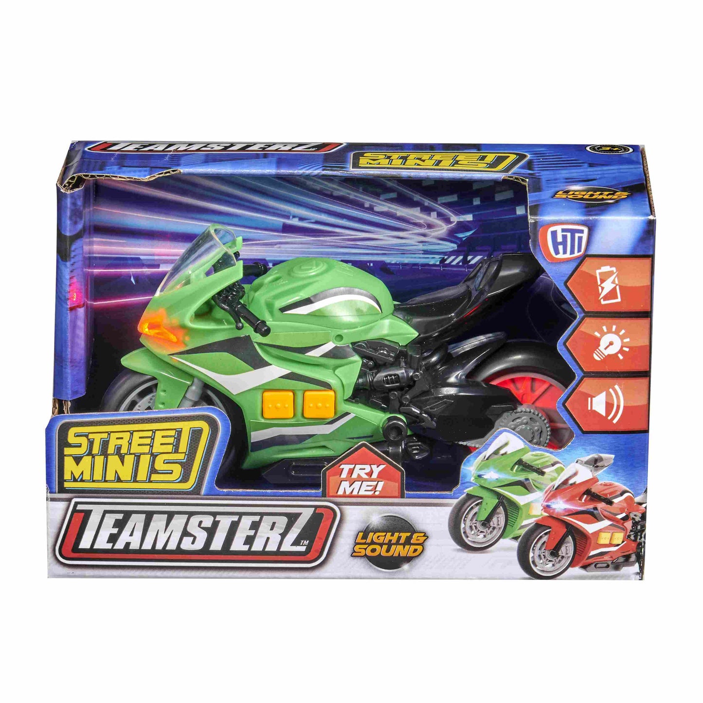 אופנוע צבעוני אורות וצלילים