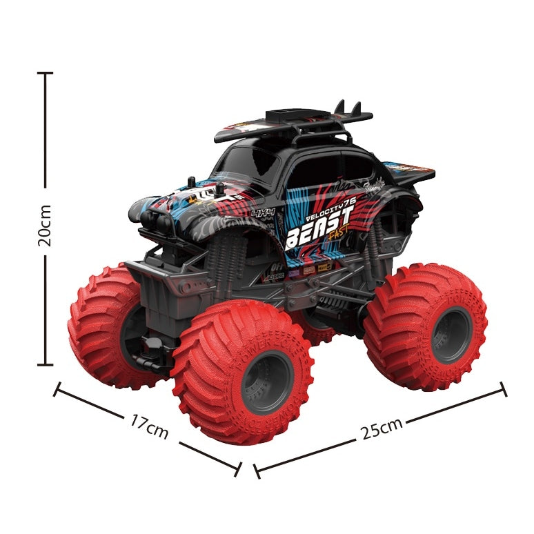 רכב שטח על שלט גלגלים גדולים 1:18 כתום