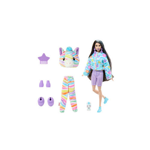 ברבי קיוטי ריביל סדרת חלומות צבעוניים זברה