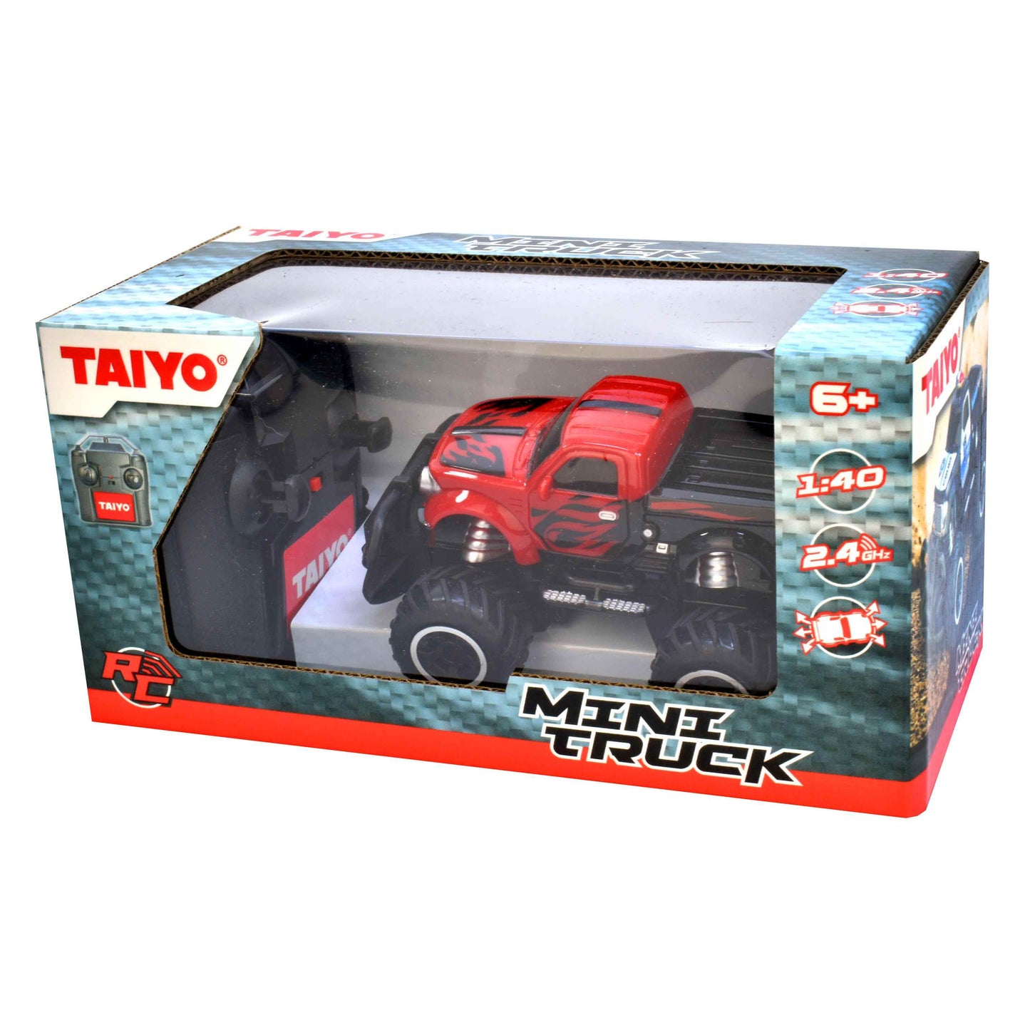 משאית מרוצים אדומה שלט רחוק 1:40