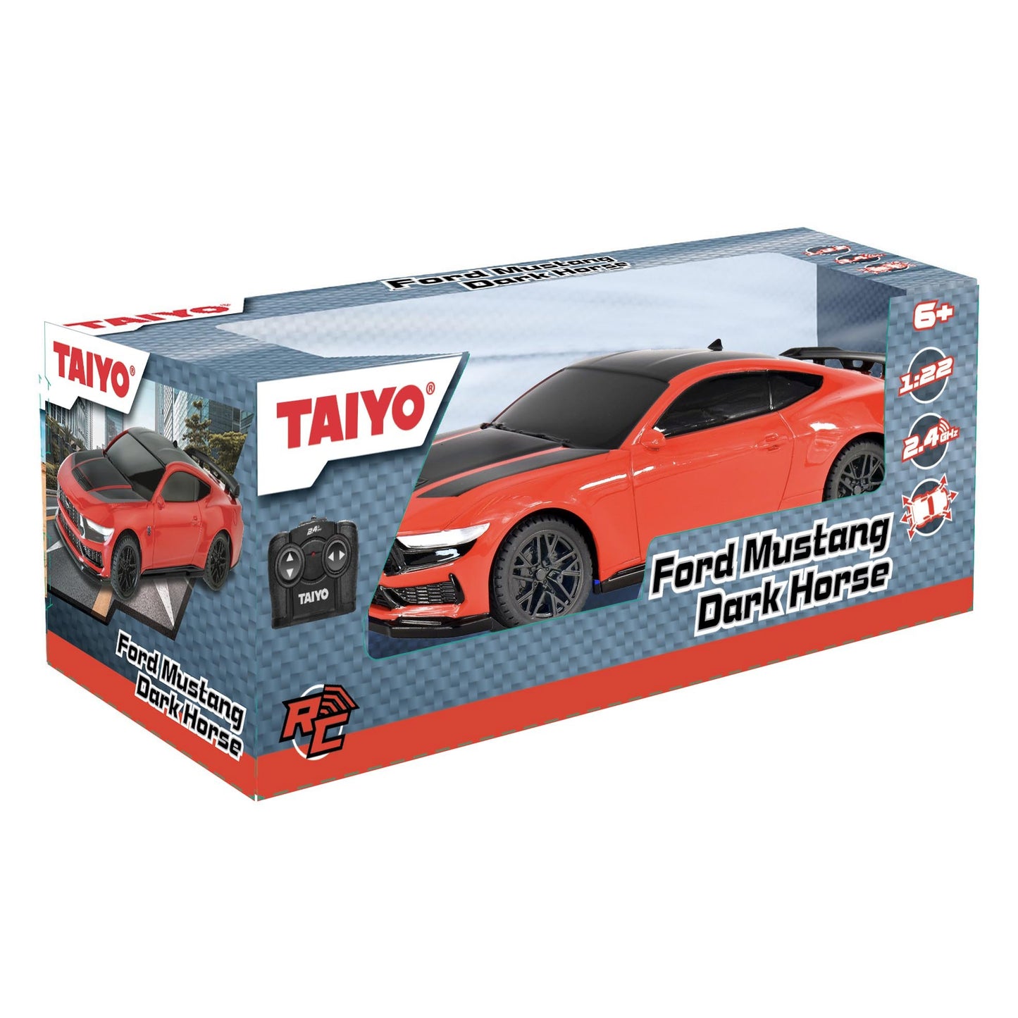 מכונית פורד מוסטנג אדומה שלט רחוק 1:22