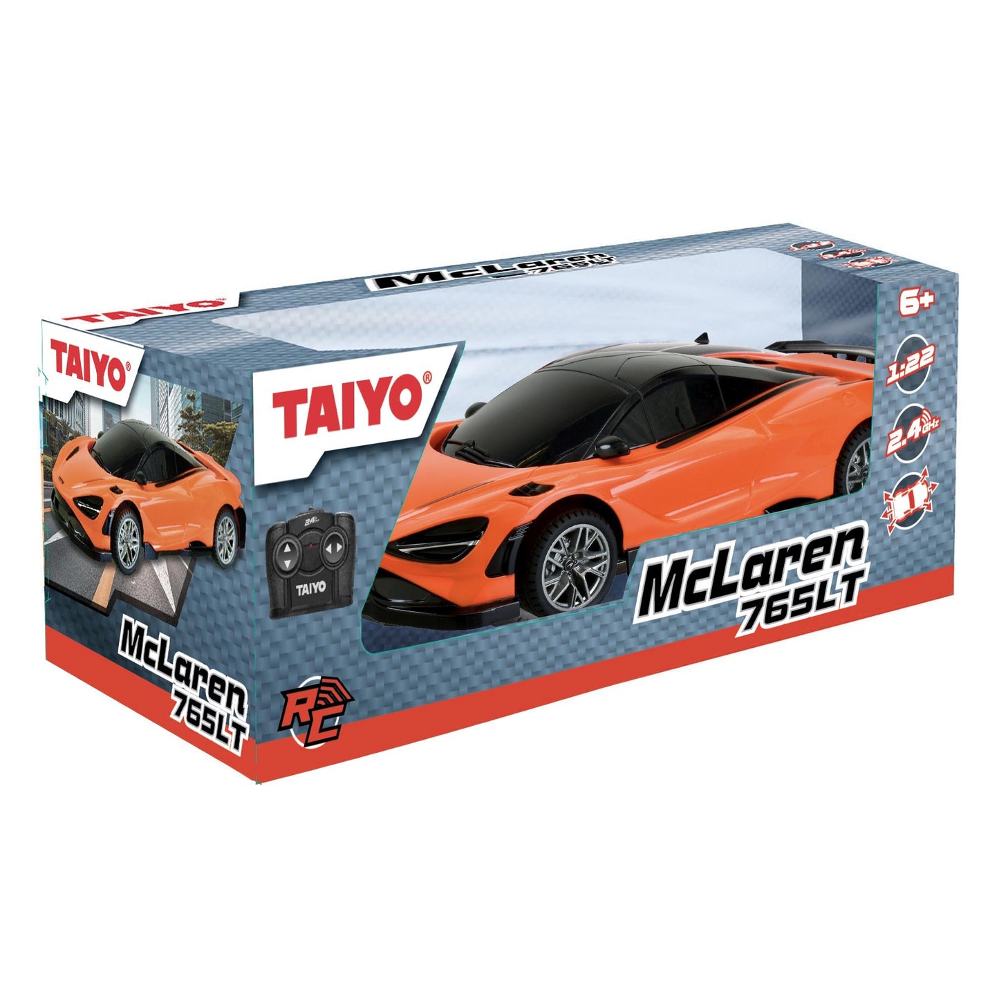 מכונית מקלארן כתומה שלט רחוק 1:22