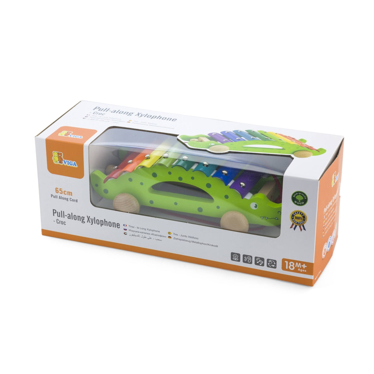 קסילופון תנין צעצועי עץ VIGA