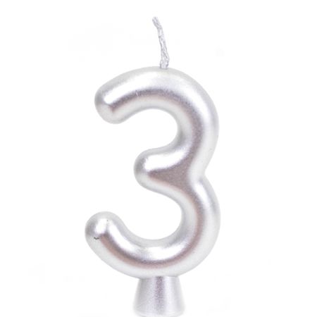 נר ספרה 3 כסף