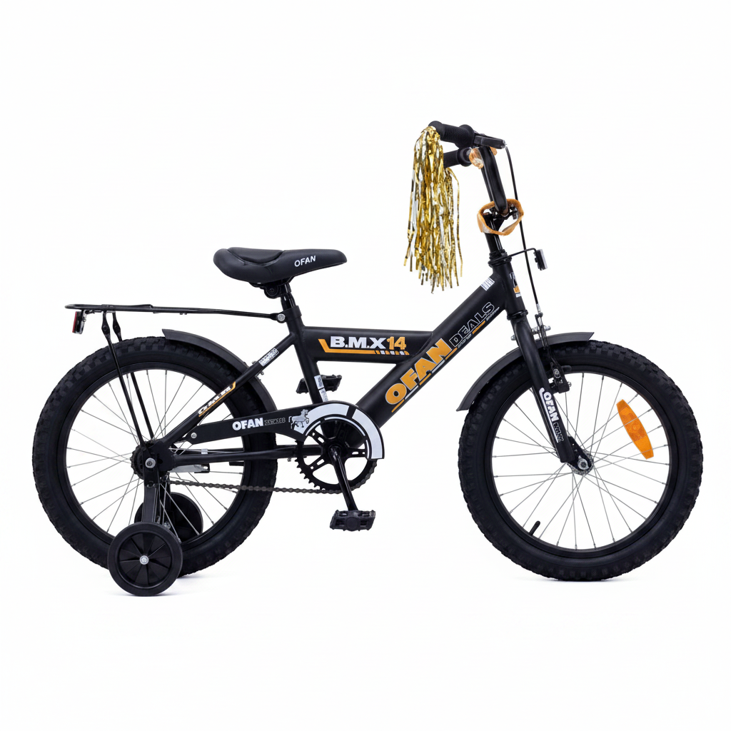 אופניים 14 BMX צהוב שחור מורכב