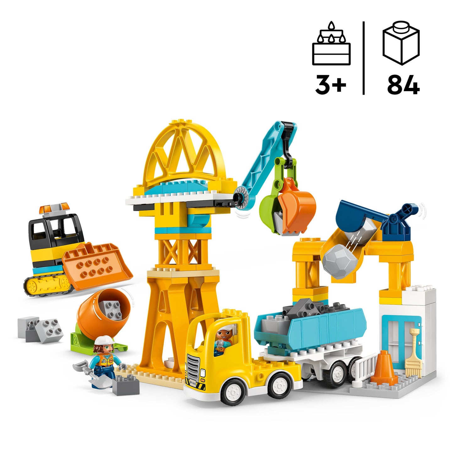 לגו דופלו 3 ב-1 אתר בנייה וכלי רכב לעבודות בנייה 10476