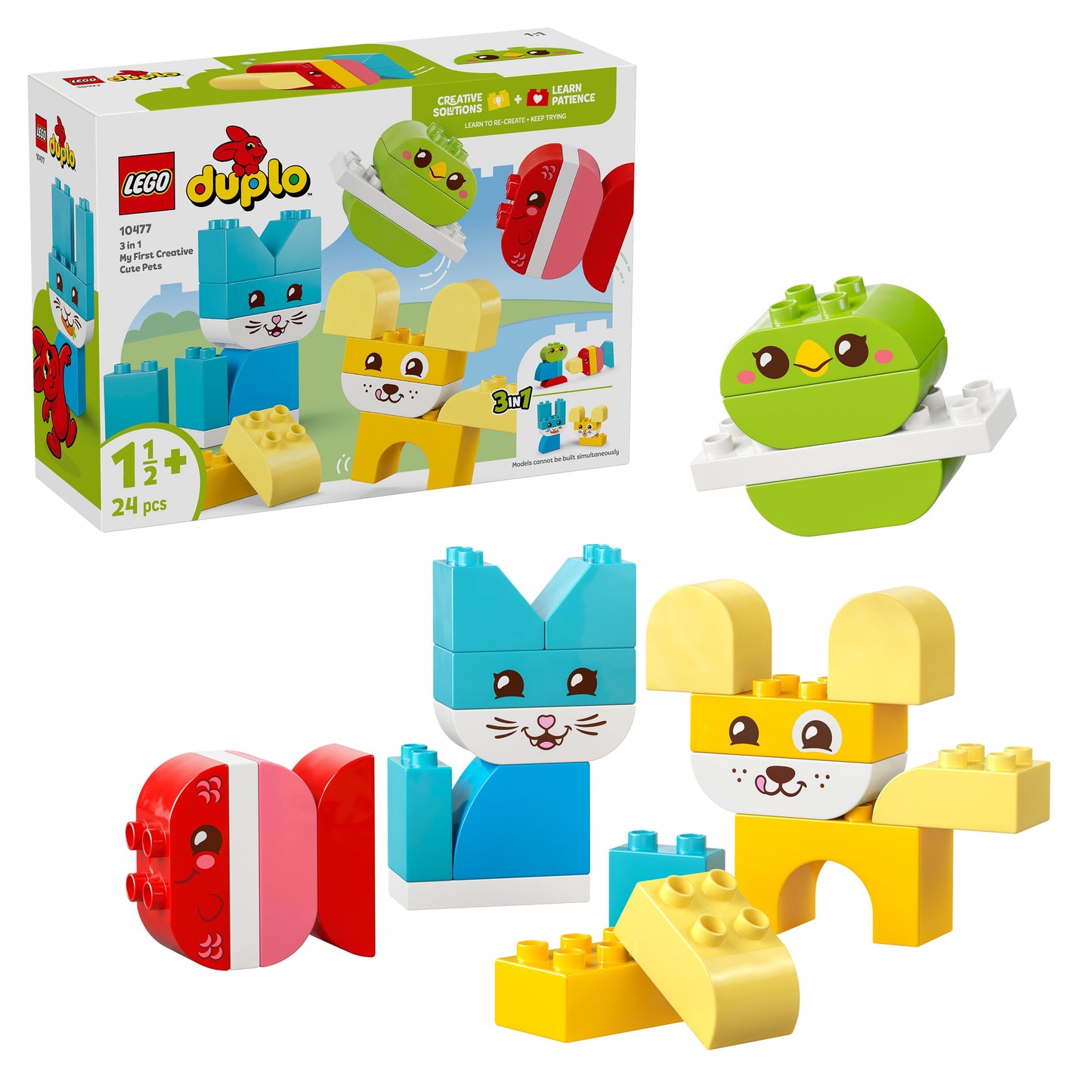 לגו דופלו חיות מחמד חמודות ויצירתיות 3 ב-1 10477