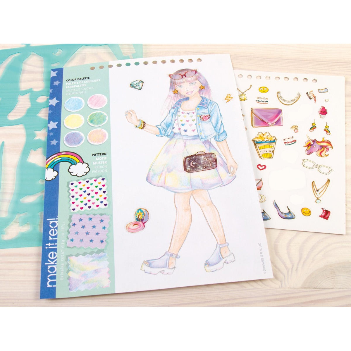 מעצבת אופנה 110 מדבקות ושבלונות