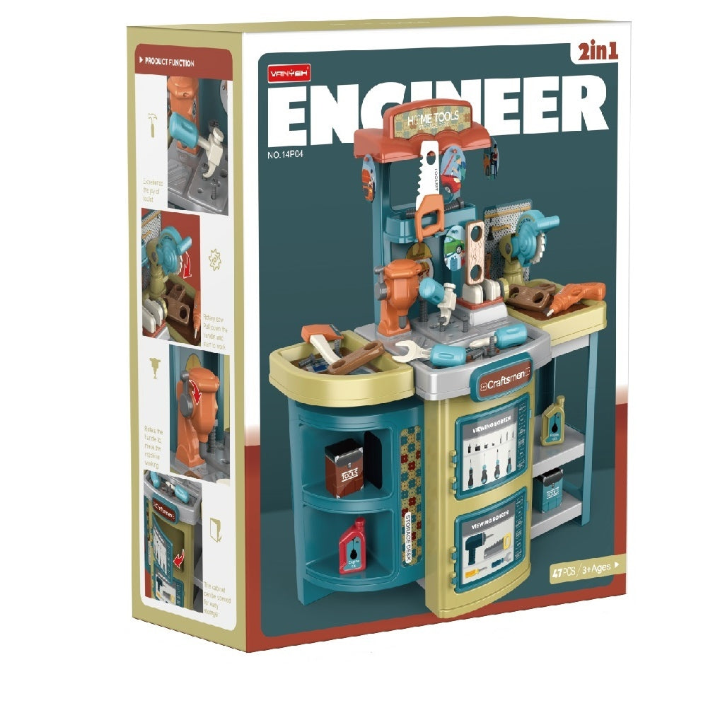 עמדת כלי עבודה מפוארת 2 ב 1