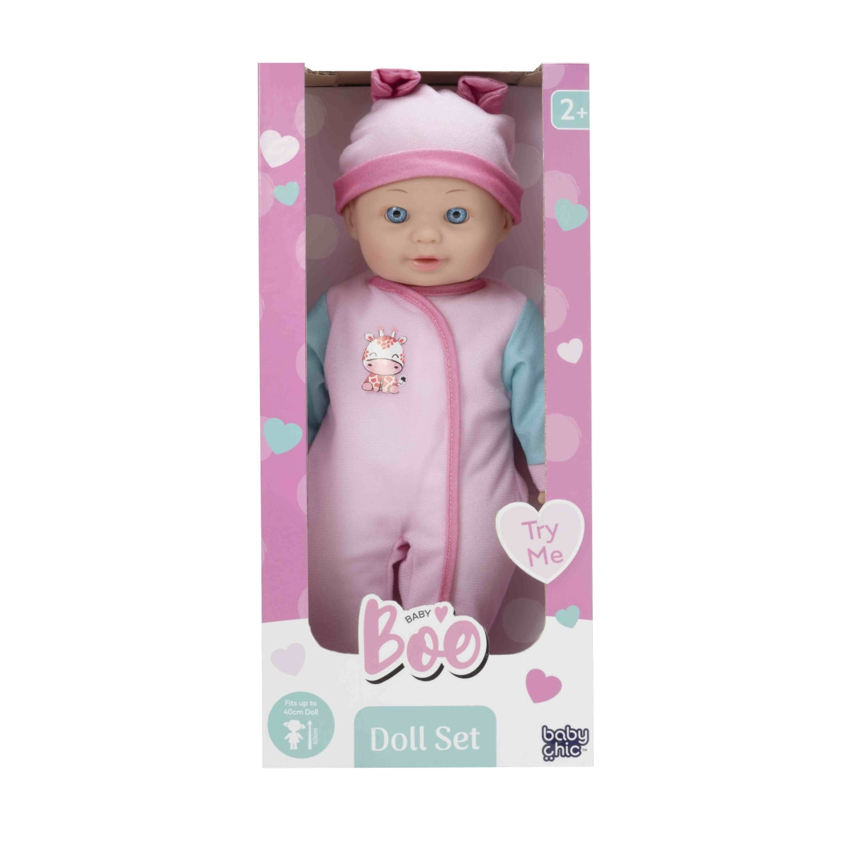 בובה עם אפקטים קוליים 40 סמ ורוד