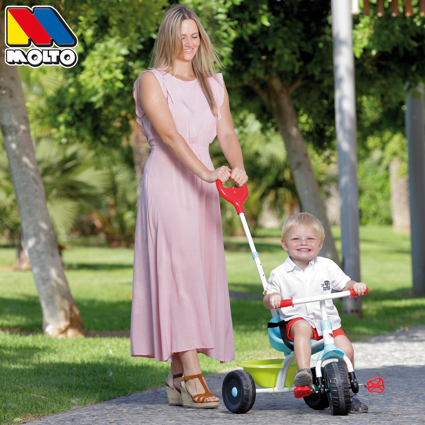 תלת אופן ורוד 3 ב1