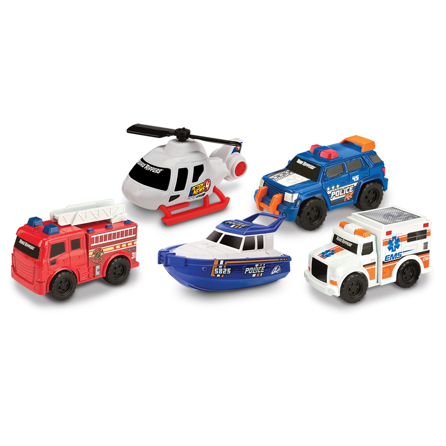 5-Pack Mini Rescue Cars