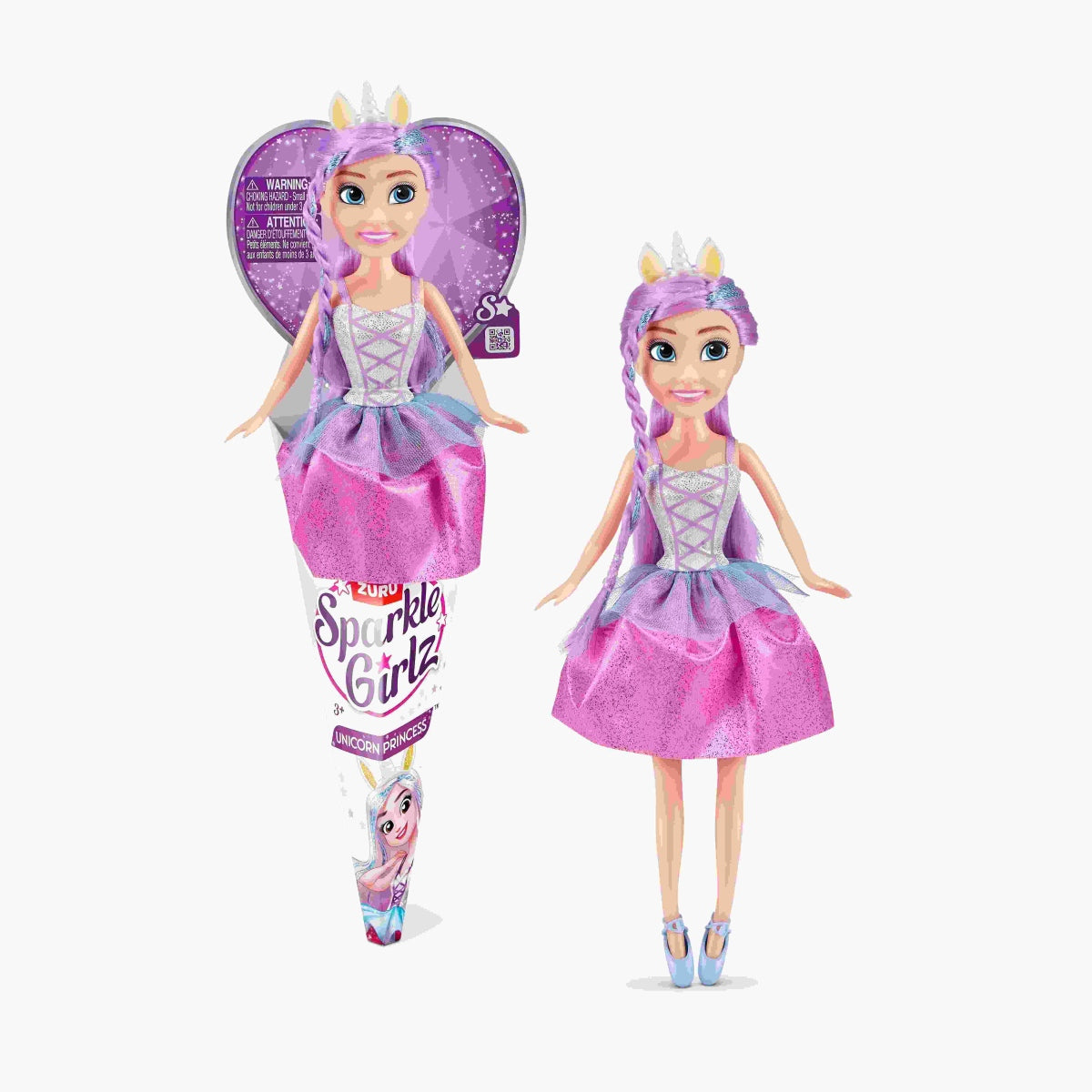 בובת נסיכה חד קרן בקונוס 26 ס"מ