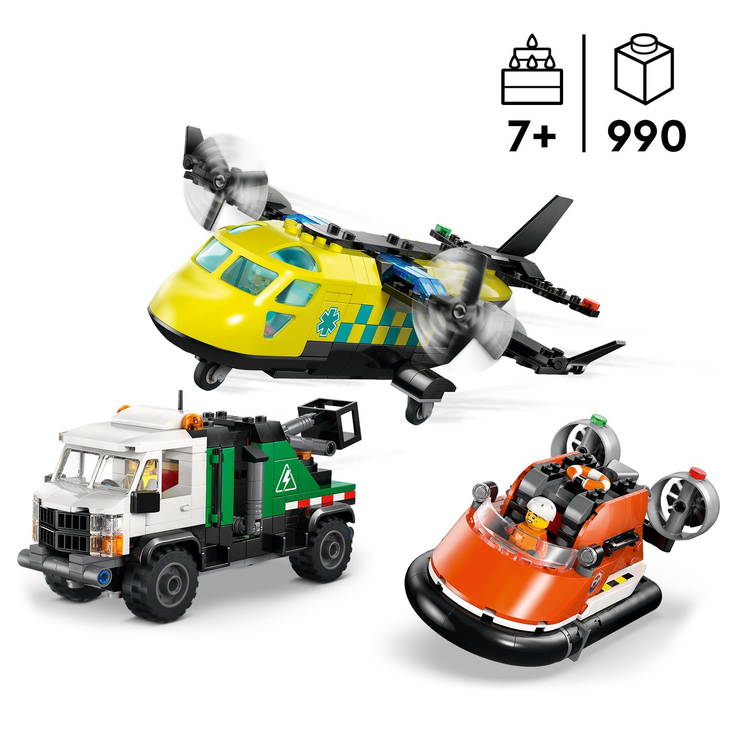 לגו סיטי מטוס, משאית שירות ומסוק 60505