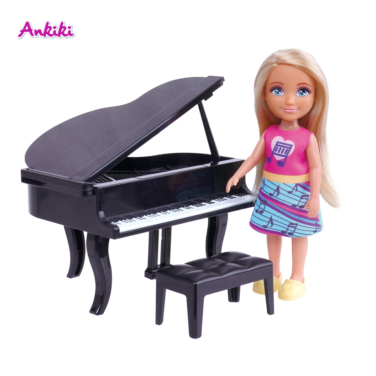 Her doll with a 13 cm piano