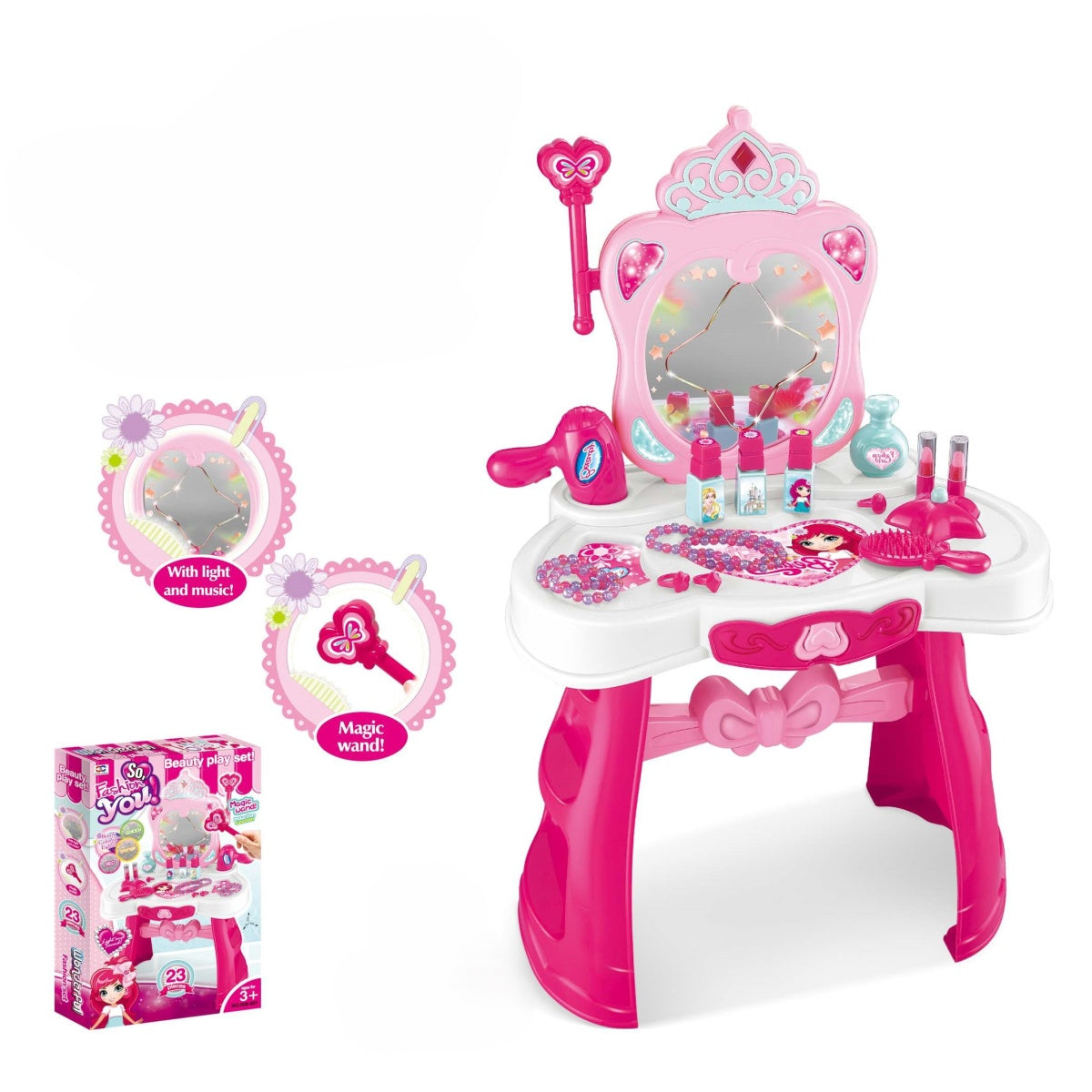 שולחן איפור אורות וצלילים 21 חלקים