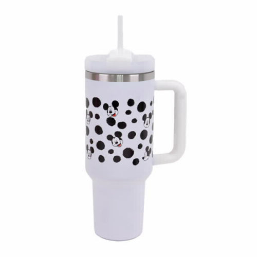 כוס תרמית עם ידית אחיזה מיקי מאוס לבן