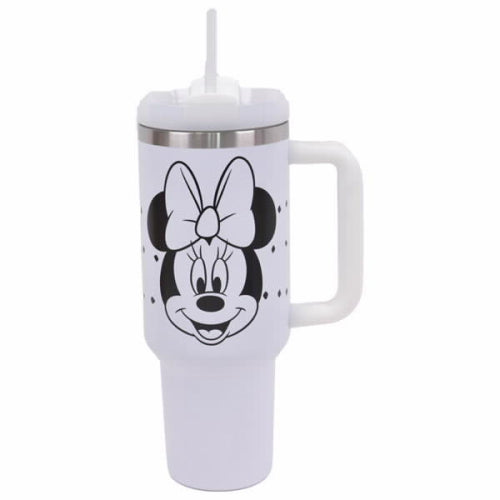 כוס תרמית עם ידית אחיזה מיני מאוס לבן