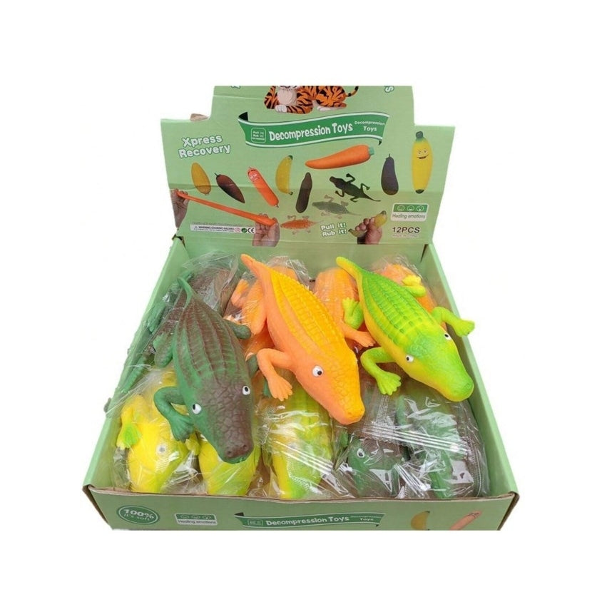Stretching lizard figure