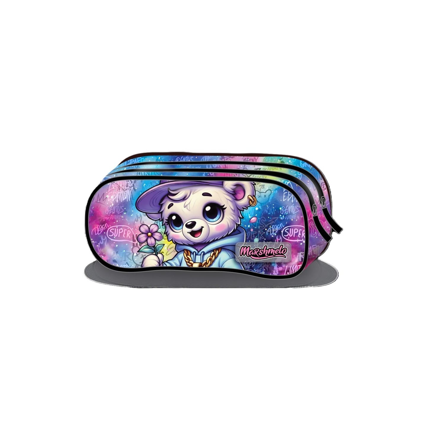 קלמר 2 תא דובי פסטל בלו (6/72)