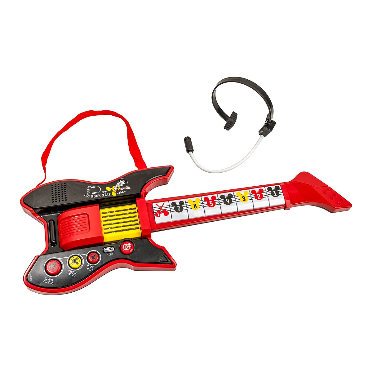 גיטרה אלקטרונית מיקי מאוס + אוזניית מדונה