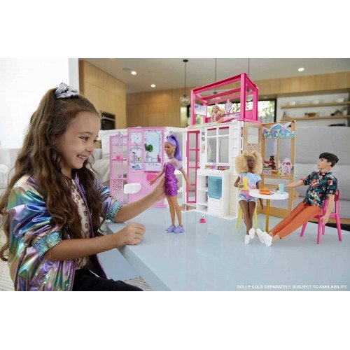 Barbie Foldable Dollhouse Including Doll