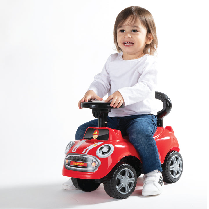 Fire truck ride-on with a siren - Hebrew