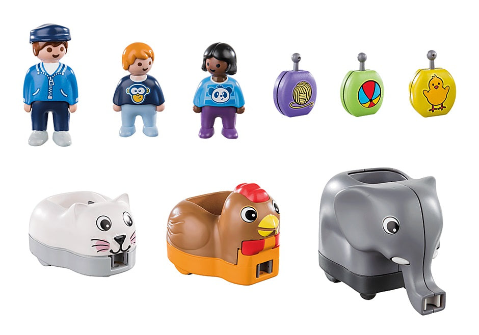 פליימוביל רכבת חיות 70405