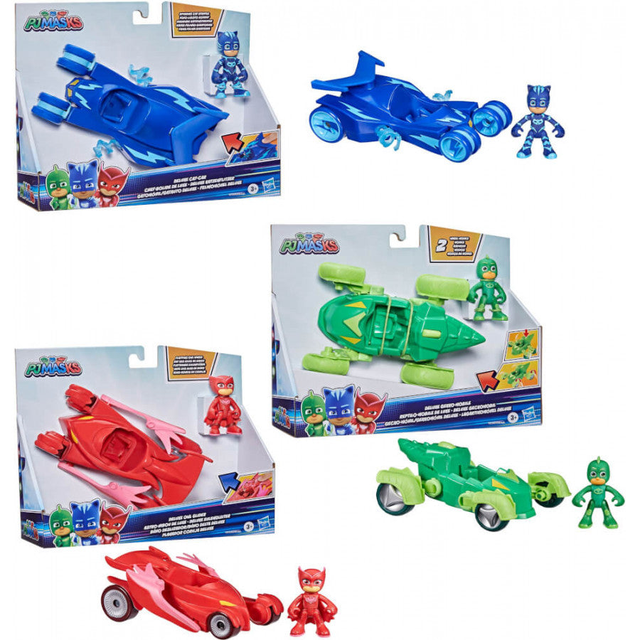 דמות+רכב דלוקס כוח פי גיי PJ MASKS