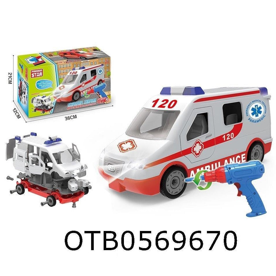 אמבולנס להרכבה אורות וצלילים 56 חלקים