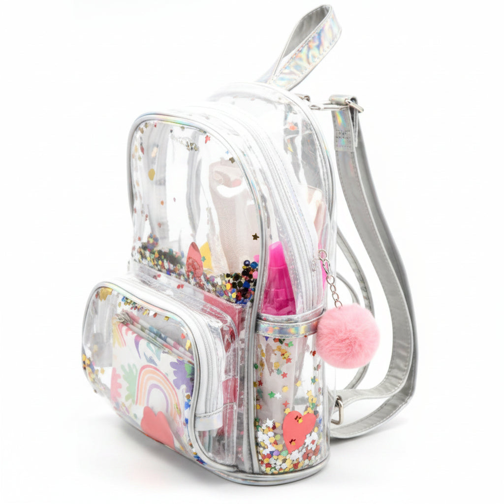 Silver Confetti Backpack