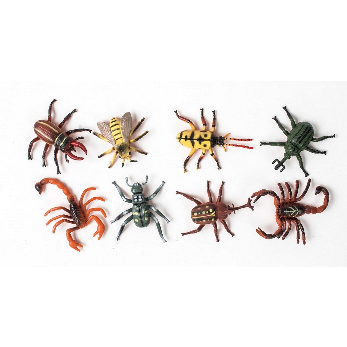 סט 8 חרקים פלסטיק