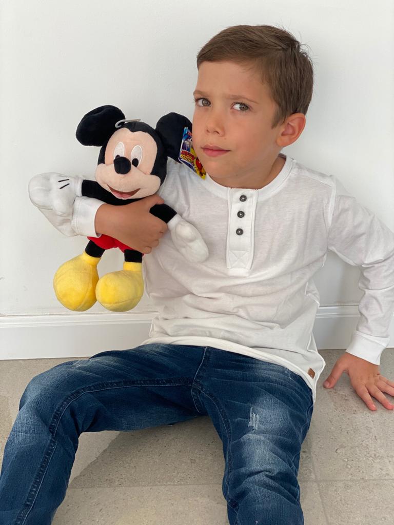 דיסני - בובת פרווה מיקי מאוס 25 ס"מ