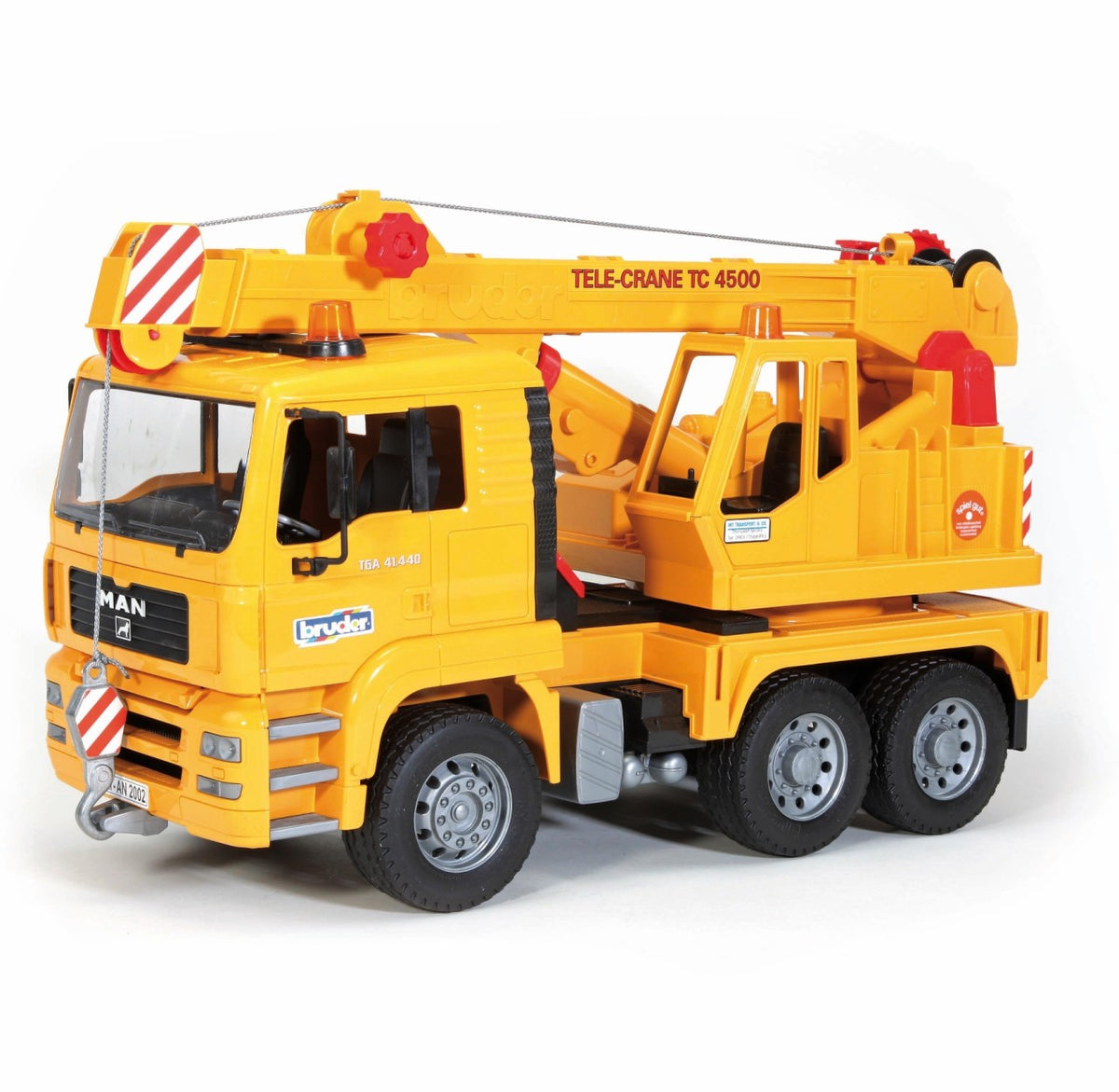 Yellow crane truck - MAN