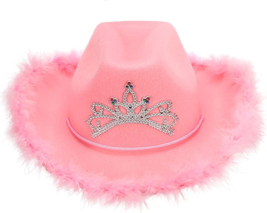 כובע קאבוי כתר ורוד