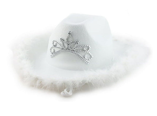 כובע קאבוי כתר לבן