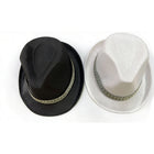 Gangster fedora with black and white band