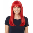 Long straight red wig