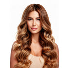 Long curly auburn wig