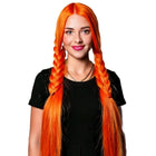 Orange braided wig