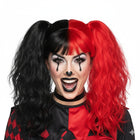 Harley wig, black red