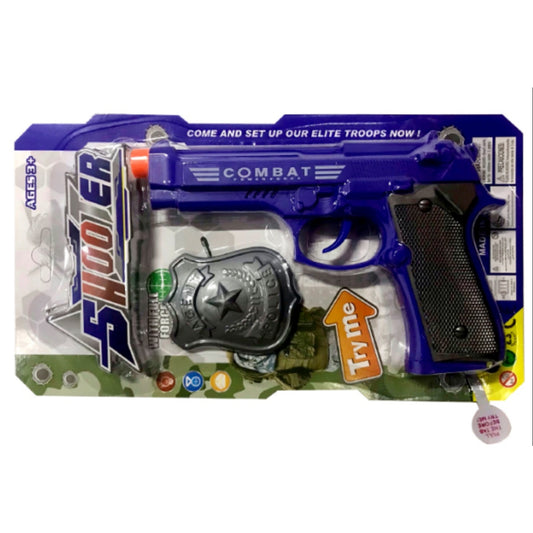 אקדח רועש + תג שוטר