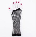 Black fishnet gloves