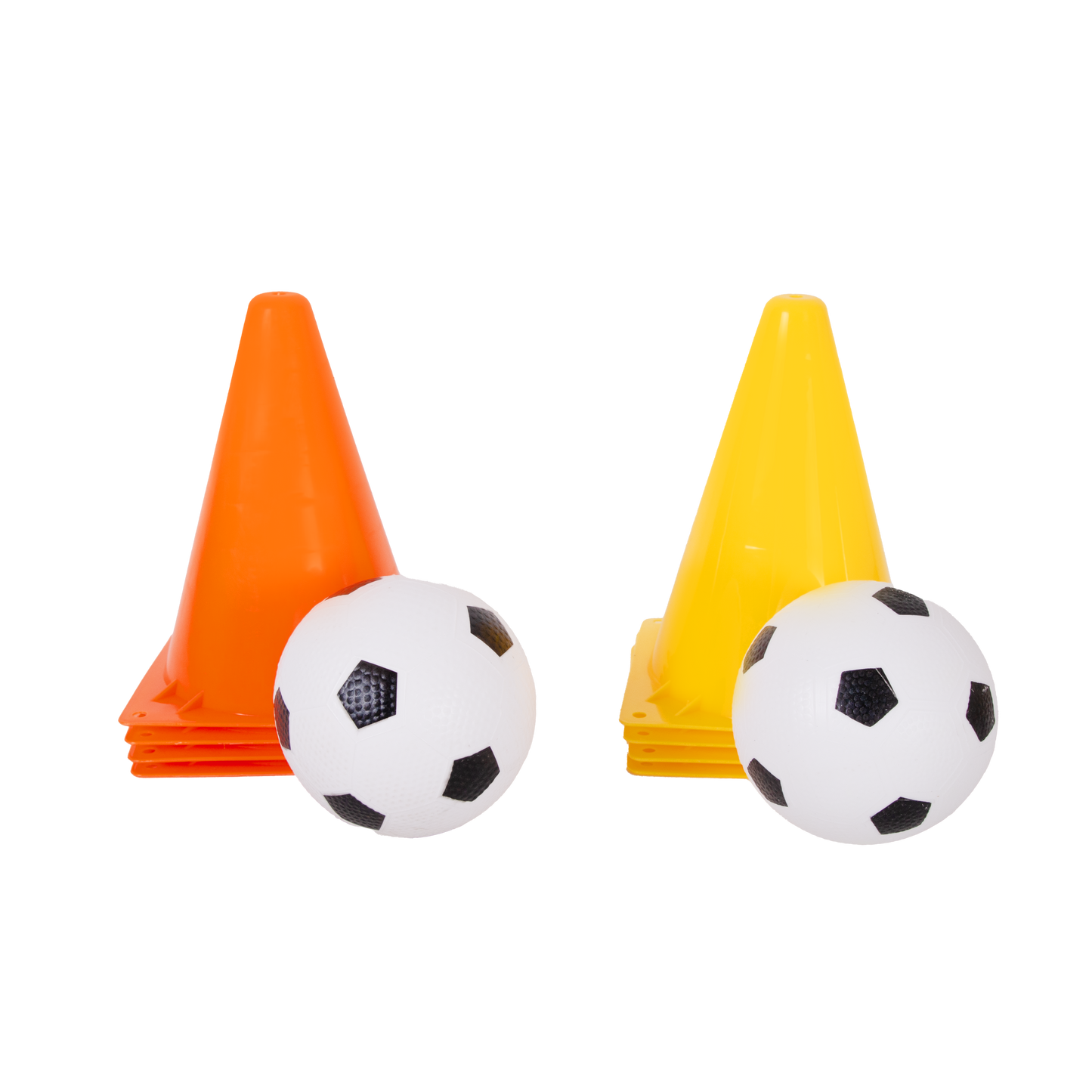 Cones with ball for game