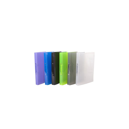 תיק טבעות (קלסר צר PP שקוף) כחול clear